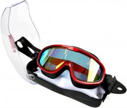 Big Frame Polarized Swim Glasses Anti-Fog Swimming Goggles Adult Men Women (Color : A, Size : One Size)