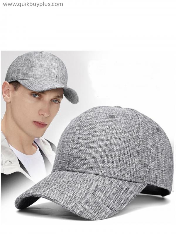 Big size deep linen baseball hats male summer outdoors cool sun cap men large size sport snapback caps