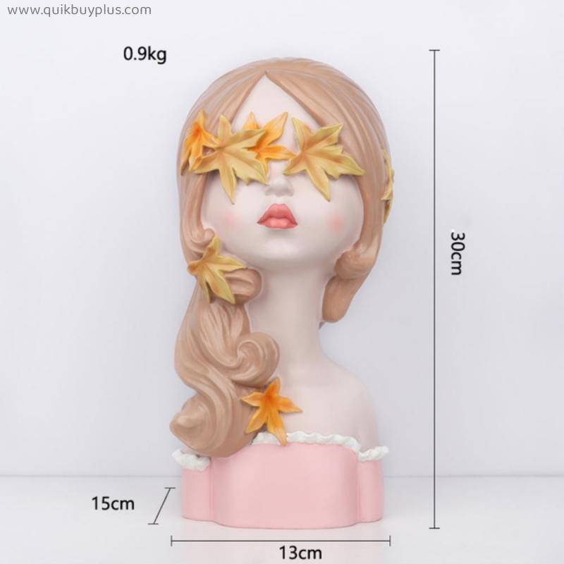 Birthday Gift Girl Statue Desktop Decor Supply Resin Girls Ornament Christmas Decoration for Home Beautiful Figurines Sculpture