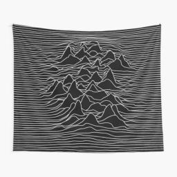 Black And White Illustration Sound Wav  Tapestry Living Art Home Printed Hanging Beautiful Towel Blanket Yoga Mat Decor