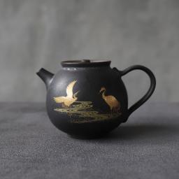 Black Ceramic Teapots Kettle Chinese Kung Fu Tea Pot 180ml