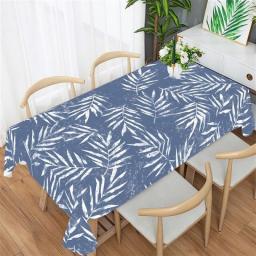 Black Leaf Tablecloth large Table Waterproof Rectangular Tablecloths For Kitchen Coffee Dining Home Living Room Deco