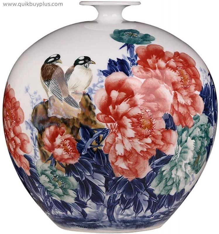 Blue & White Porcelain Vases Flower Vase Chinese Ceramic Vase, Hand-painted Blue And White Porcelain nts, Flower And Bird Painting, Two Styles Are Available, 11.8 Inches Vase Ceramic Flower Vase