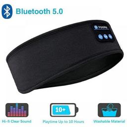 Bluetooth Sleeping Headphones Sports Headband Thin Soft Elastic Comfortable Wireless Music Earphones Eye Mask for Side Sleeper
