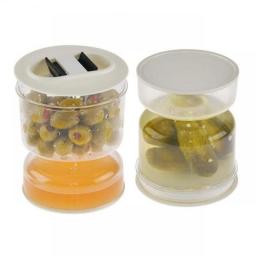 Bottles Dry-wet Separation Jar For Pickle And Olive Container Hourglass Separation Jar Home Kitchen Storage