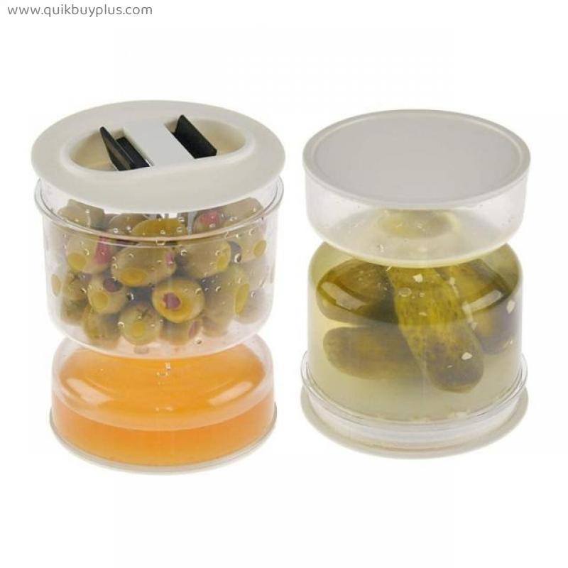 Bottles Dry-wet Separation Jar For Pickle And Olive Container Hourglass Separation Jar Home Kitchen Storage