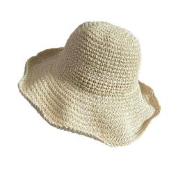 Bow Sun Hat Wide Brim Floppy Summer Hats For Women Beach  Straw Dome Bucket Hat Femme Shade Hat