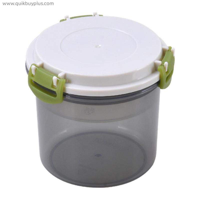 Breakfast Oatmeal Cereal Nut Yogurt Salad Cup Container Set with Lid Spoon Snack Bento Food Soup Bowl Double Layer Lunch Box