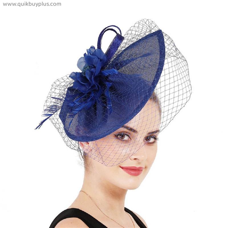 Bridal Mesh Wedding Headwear Net Hat Fascinators Women Marriage Hat Party Dress Party Headdress Veils