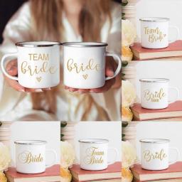 Bride Team Print Mug Creative Bachelorette Party Coffee Mugs Wedding Drink Dessert Wine Cup Bridal Shower Party Bridesmaid Gift