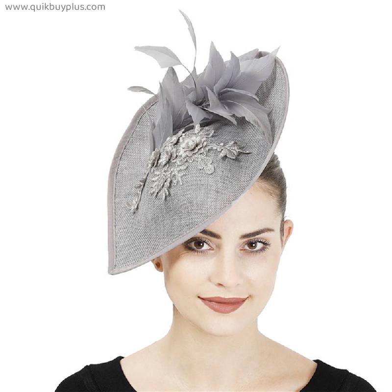 Bride Wedding Hat Fascinators Women Chuch Derby Headpiece With Hair Clip Bridal Race Hair Accessory