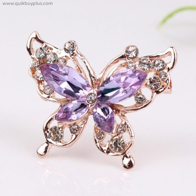 Brooch new Fashion beauty Women crystal exquisite flower pins party Gift man