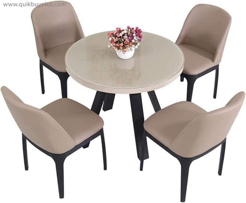 Business Dining Table Set Space-Saving Furniture, Reception Desk and Chair Combination Negotiation Room Office Reception Area Hotel Clothing Store Coffee Shop Tea Shop Dessert Shop ( Color : Beige )