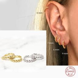 CANNER 925 Sterling Silver Pendientes Mujer Ear Bone Buckle Piercing Earrings for Women Men Party Minimalist Hoop Earring Jewerl