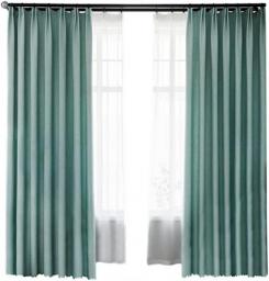 CCCYT Blackout Curtains Window Treatment Thermal Insulated Decorative Soft Energy Saving Room Darkening Pencil Pleat Curtains for Kid,Width 2.5X Height 2.5