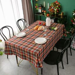 CFWL Christmas Retro Red Plaid Cotton Linen Rectangular Tablecloth Tablecloth Weights Heavy Outdoor Tablecloths For Round Tables Fitted Tablecloths For Round Tables Plastic Green 100*140Cm