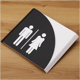 CHUANGRUN Restroom Identification Sign, Acrylic Men's And Women's Toilet Signs, Raised Icons, Bathroom Door Signs, Restroom Signs For Home And Business Office Door Wall
