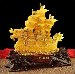 COLiJOL Feng Shui Ornaments Kylin Wealth Prosperity Statue Lucky Decoration Opening Gifts Chinese Zodiac Golden Resin Collectible Figurines Decoration for LuckWealth Decor