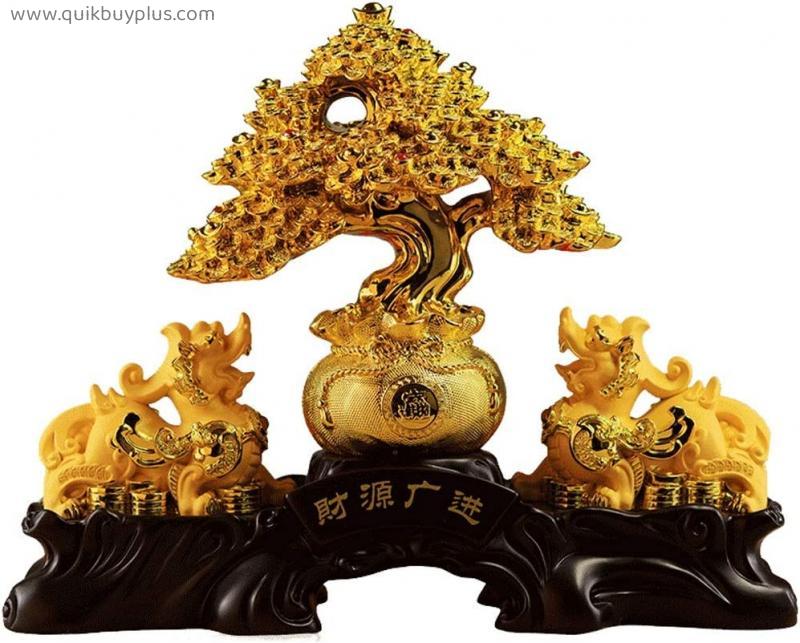 COLiJOL Feng Shui Ornaments Lucky Decoration Auspicious Gift Home Decoration Statues Collectible Figurines Decoration for LuckWealth Perfect for Your Home Or Office Decor