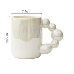 Calabash Handle Coffee Mugs Creativity European Modern Colorful Pearl Glaze Ceramic Milk Cup Juice Cups Office Desktop Drinkware