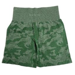 Camo Seamless Shorts Spandex Shorts Women Fitness Elastic Breathable Hip-lifting Leisure Sports Running Fitness Pants