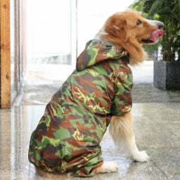 Camouflage Big Dog Raincoat Large Dog Clothing Waterproof Coat Jacket Jumpsuit Samoyed Husky Labrador Golden Retriever Clothes