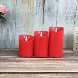 Candles Flickering Flickering Flameless Candles Led Smokeless Candles Set of 3 Battery Operated Wedding Halloween Decoration Tea Lights (Color : White)