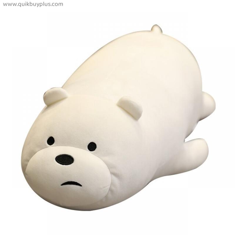 Cartoon Lying Bare Bear Plush Toy Stuffed Cute Animal Doll Doll Soft Sleeping Pillow Suitable for Kids Girls Birthday Gifts