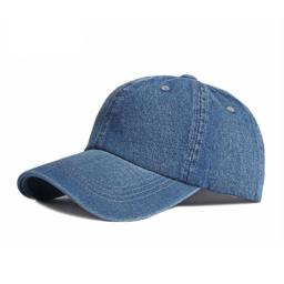 Casual Washed Cotton Baseball Cap Men Solid Black Blue Denim Dad Hat Visor Spring Summer Outdoor Travel Trucker Caps Adjustable