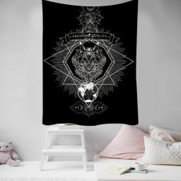 Cat Head Hippie Tapestry Witchcraft Mandala Room Decor Tapestry Wall Hanging Macrame Room Boho Decor Tapestry