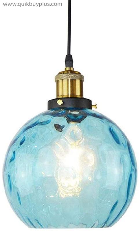 Ceiling Pendant Light, Modern Ceiling Pendant Lighting Fixture Hanging Light with Blue Bubble Glass Shade for Kitchen and Dining Room [Energy Class A++] Modern Chandeliers