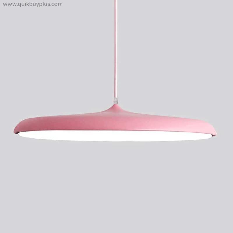 Ceiling Pendant Light, Modern and Simple Round, Three-Tone Light Ceiling Lighting Fixtures, Color LED Pendant Light, Ceiling Light for Dining Room and Living Room (Color : Green, Size : 25cm)