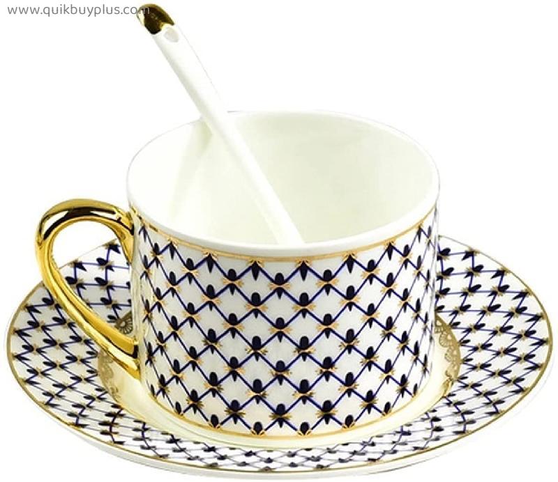 Ceramic Coffee Cup & Saucer Set with Handle, 10Oz/300Ml Latte Cup Milk Drink Cup Water Cup