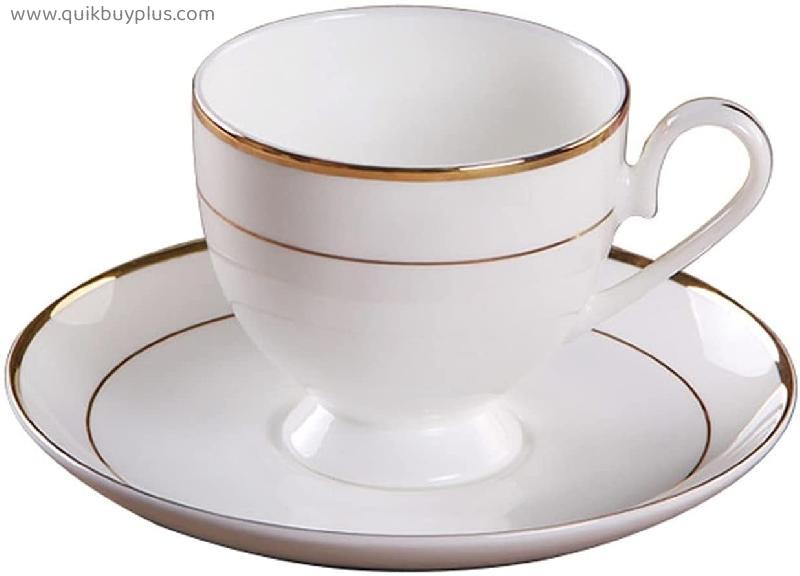Ceramic Coffee Cup Saucer Set with Handle Creative Eco-Friendly Cappuccino Cup Cocktail Cup Novelty Cup Couple Cup Cocoa Cup 6.76Oz/200Ml