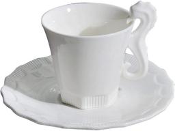 Ceramic Coffee Cup and Saucer Set, (6.76Oz/200Ml) Eco-Friendly Milk Cup, Creative Novelty Cup, Juice Dessert Cup