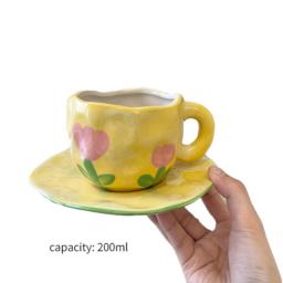Ceramic Coffee Cup for Coffee Cup Set Vintage Ceramic Coffee Mugs Tea Cups and Saucer Sets Espresso Cups Set