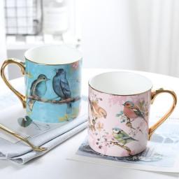 Ceramic Coffee Mugs European style Ceramic Mug with Spoon Creative Personality Cup  Lead-free
