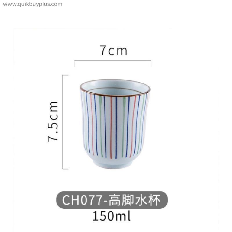 Ceramic Porcelain Tea Cup Teaware Kung Fu Tea Set Cup Japanese Style Soup Bowl Stoneware Hand-painted Mug Creative Teacup