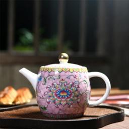 Ceramic Teapot Kung Fu Tea Set Single Pot Blue and White Porcelain Teapot Household Small Flower Pattern Teapot