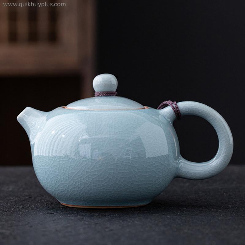Ceramic Teapot Teacup Handmade Chinese Ice Crack Teapot Teacup Household Kung Fu Tea Set Chinese Tea Set