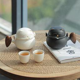 Ceramic Teapot With Tea Cups Portable Travel Tea Set Gift Tea Set Afternoon Tea