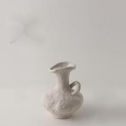Ceramic White Vases Hydroponics Scandinavian Style Simple Flower Pot Table Accessories Bathroom Aesthetic Room Decor Decoration