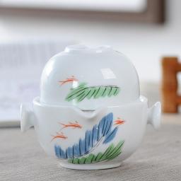 Ceramics Tea Set Include 1 Pot 1 Cup,  Elegant Gaiwan,Beautiful And Easy Teapot Kettle,Travel  Kung Fu Teaset