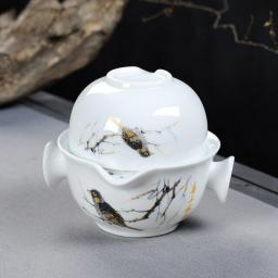 Ceramics Tea set Include 1 Pot 1 Cup, High quality elegant and easy gaiwan,Beautiful and easy teapot kettle,kung fu teaset