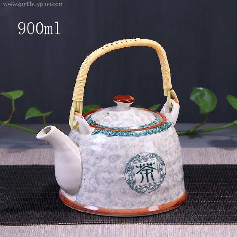 China  Porcelain Teapot with Strainer Net High Capacity 500 900ML Traditional Chinese Retro Ceramic Tea Set