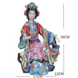 Chinese Ceramic Dolls Fine Art Female Statue Sculpture Art Collections Angels Porcelain Collectible Home Decor Crafts L3390