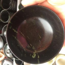 Chinese Collection Natural Black Jade Teacup Carved Beautiful Jades Tea Bowl Natural Stone Health Tea Kettle Health Cups