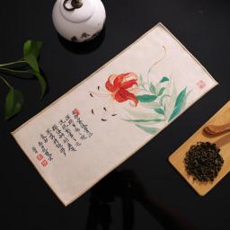 Chinese Painted Thick Tea Towel Super Absorbent High-end Tea Set Accessories Table Mats Household Professional RagTea Napkin