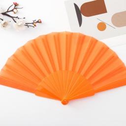 Chinese Style Retro Hand Held Fan Floral Dance Performances Custom Fan Wedding Gift For Guest Classical Plastic Folding Fan