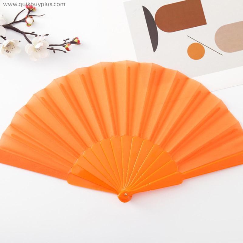 Chinese Style Retro Hand Held Fan Floral Dance Performances Custom Fan Wedding Gift for Guest Classical Plastic Folding Fan